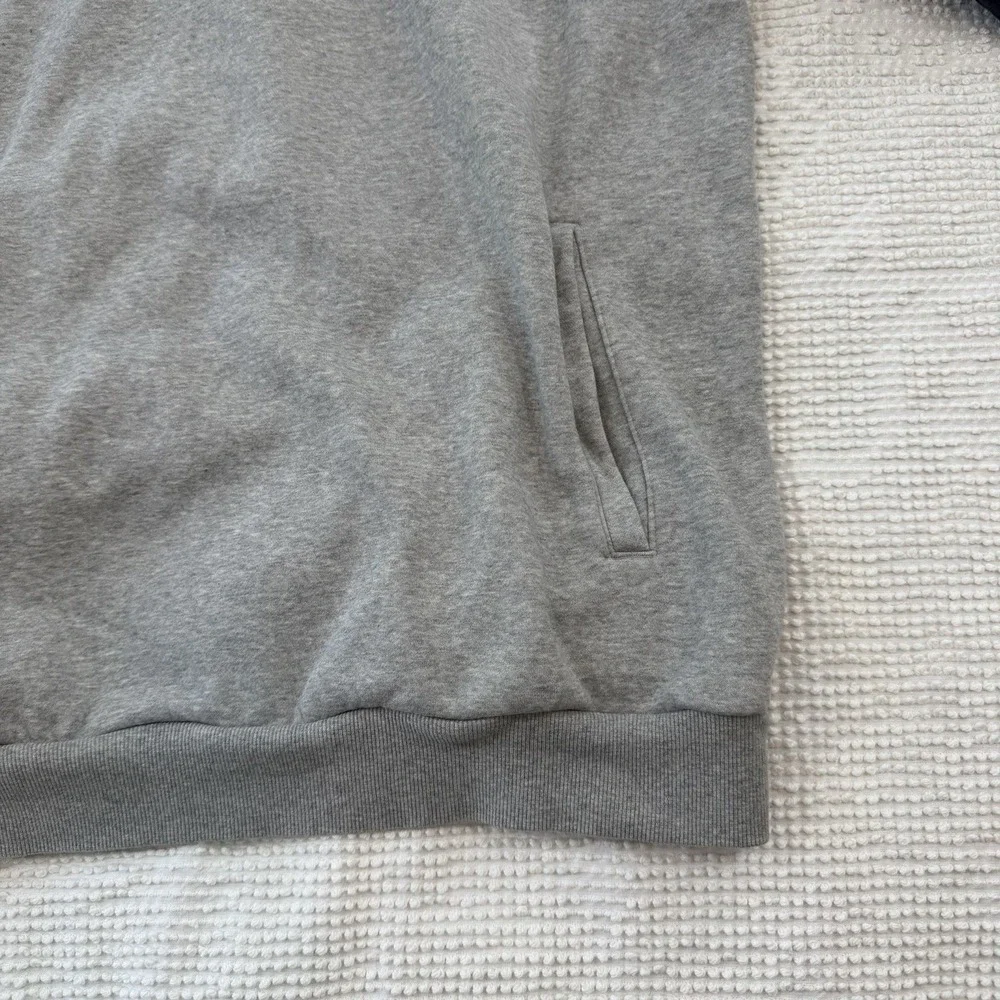 Adidas Sweatshirt Hooded Quarter-Zip White/ Gray/ Navy Mens XL HR6093